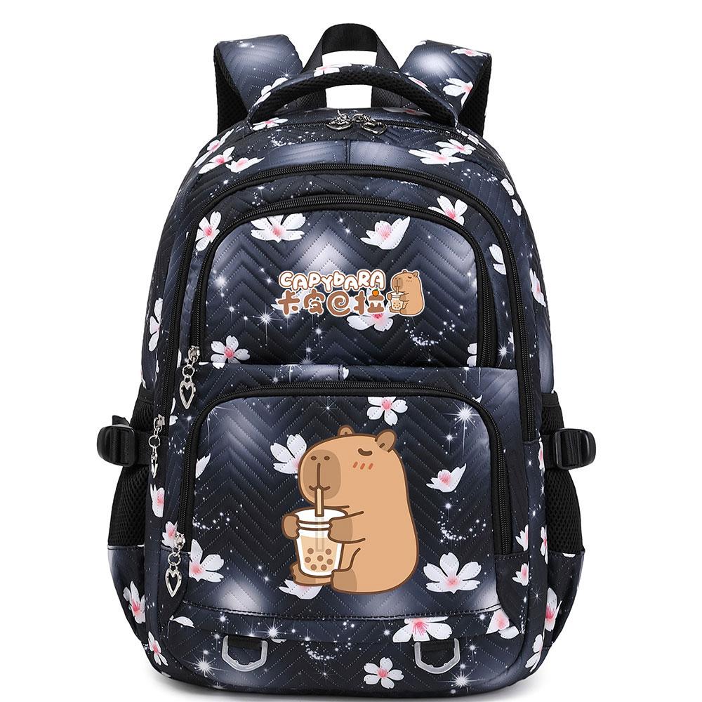 Cute Capybara Student Waterproof Backpack Girls Kids Back To School Book Bags Teenagers Schoolbags Women Travel Bagpack Mochila