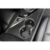 Carbon Fiber Inner Console Water Cup Holder Frame Cover Trim for Infiniti Q50 2013-2020