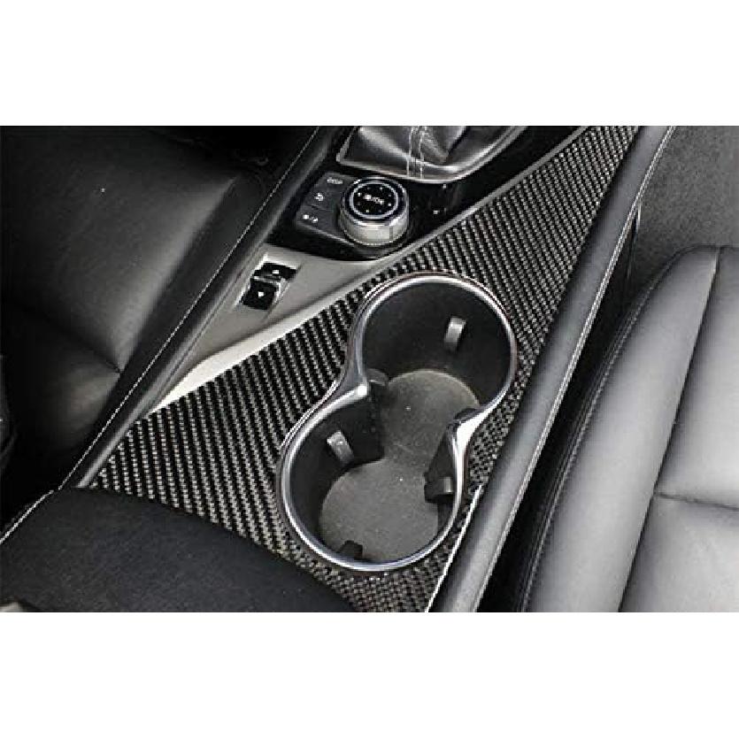 Carbon Fiber Inner Console Water Cup Holder Frame Cover Trim for Infiniti Q50 2013-2020