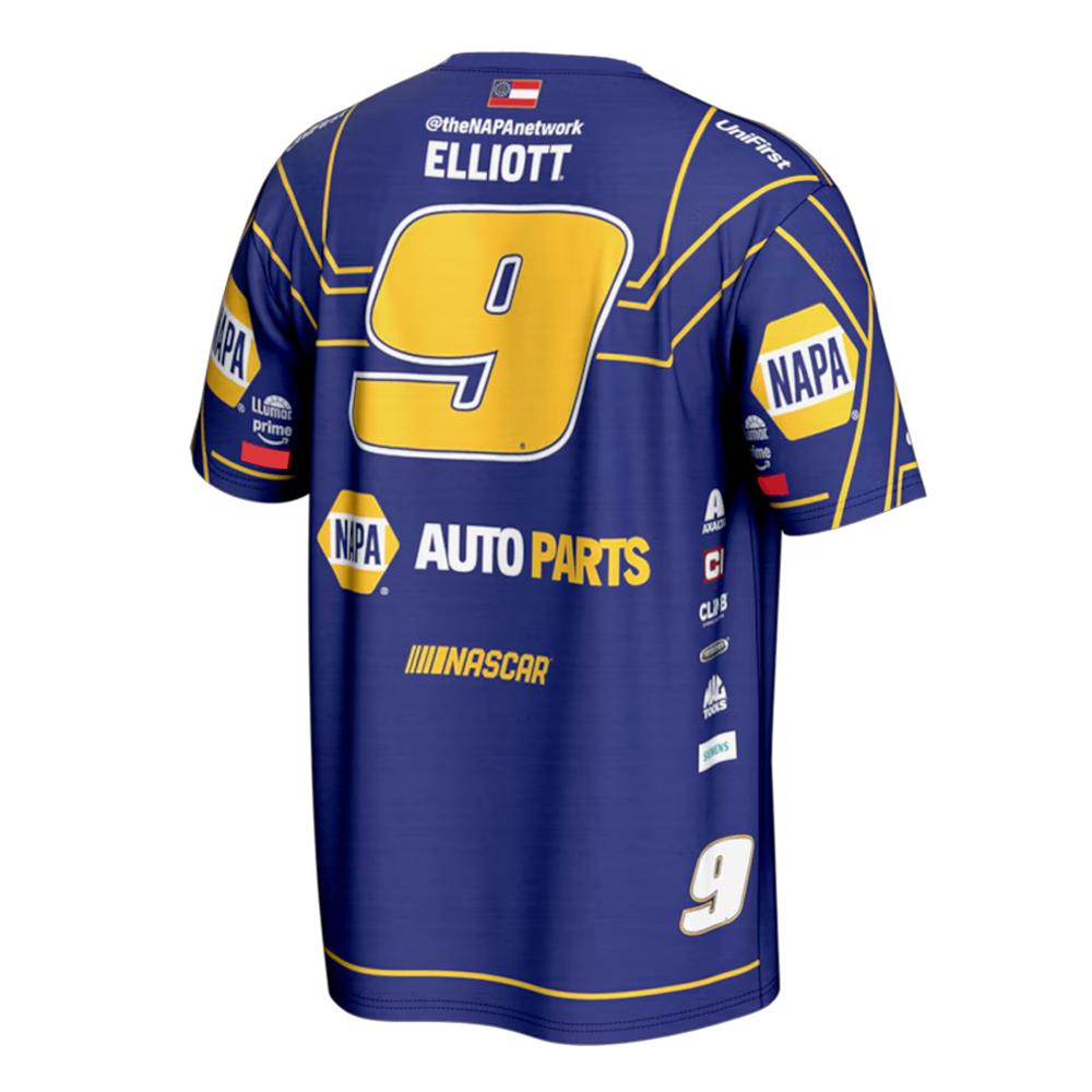 NASCAR Chase Elliott #9 UniFirst Racing Tričko pro fanoušky 3D tištěné tričko - Letní sportovní móda Rychleschnoucí tričko