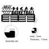 Wall Mounted Medal Display Hanger Metal Basketball Holder, Rack, Awards Rack Room Decor, Backpack Holder for Teen Bedroom 3 Lines Design, Holds
