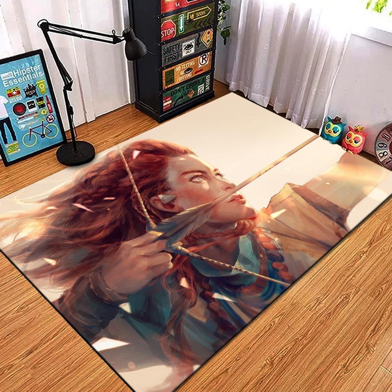 GAME Horizon Zero Dawn Large Area Rugs Carpet for Home Living Room Bedroom Sofa Doormat Kids Non-slip Floor Play Mat Sonic