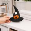 Cat Halloween Costume Accessory Witch Hat, Fun Pet Hat with Adjustable Elastic Strap, Cartoon Bat Themed Ghost Pumpkin Skull for Cats