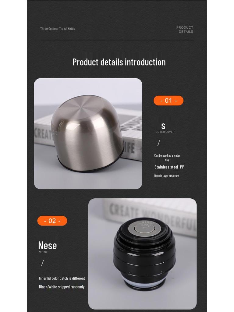 Haers Outdoor 1200ml Edelstahl Isolierter Reisekessel & Becher