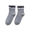 Stylish Lace Middle Tube Socks Girls Black White JK Cotton Breathable Casual Female