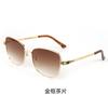 Fashion trend European beautiful women's metal sunglasses high sense street shot sunscreen anti-ultraviolet sunglasses men