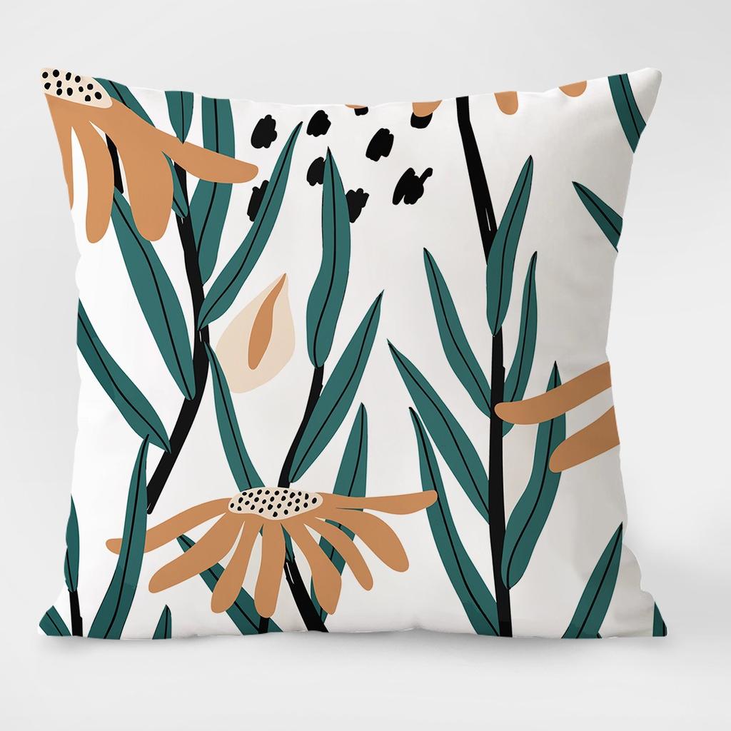 Spring Pastoral Light Luxury Pattern Decorative Pillowcase Living Room Bedroom Square Cushion Pillowcase