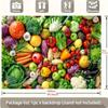 2D Healthy Food Tapestry, Assorted Fresh Produce Background Cloth