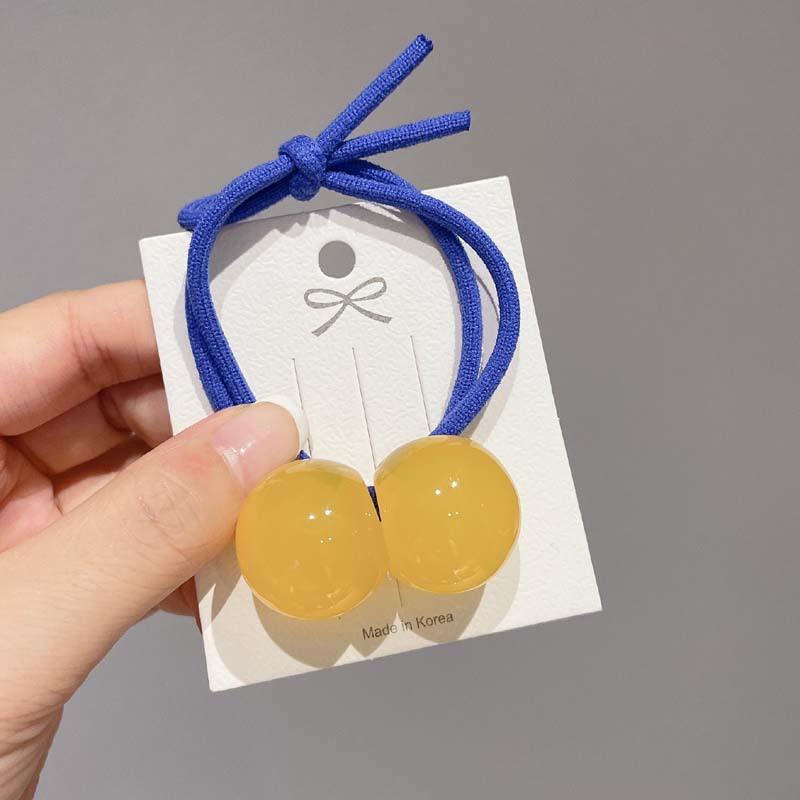2025 Spring Summer New Colorful Ball Jelly Hair Ties, Cute Elastic Bands for Girls,  Sweet Versatile Hair Accessories for Kids