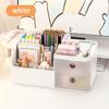 Household Storage Essential Large Capacity Pen Holder Space Saving Desktop Organizer For Office Desk And Drawer Daily Storage