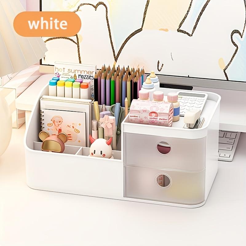 Household Storage Essential Large Capacity Pen Holder Space Saving Desktop Organizer For Office Desk And Drawer Daily Storage