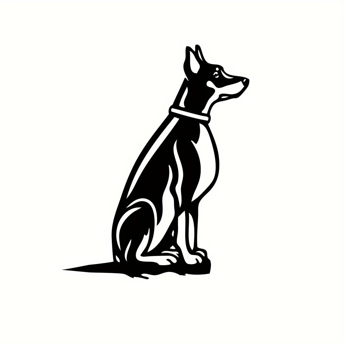 

1 шт. Металлический силуэт добермана, щенок, знак, деревенский декор для улицы, стильное украшение для дома и сада, идеальный подарок на новоселье чёрный