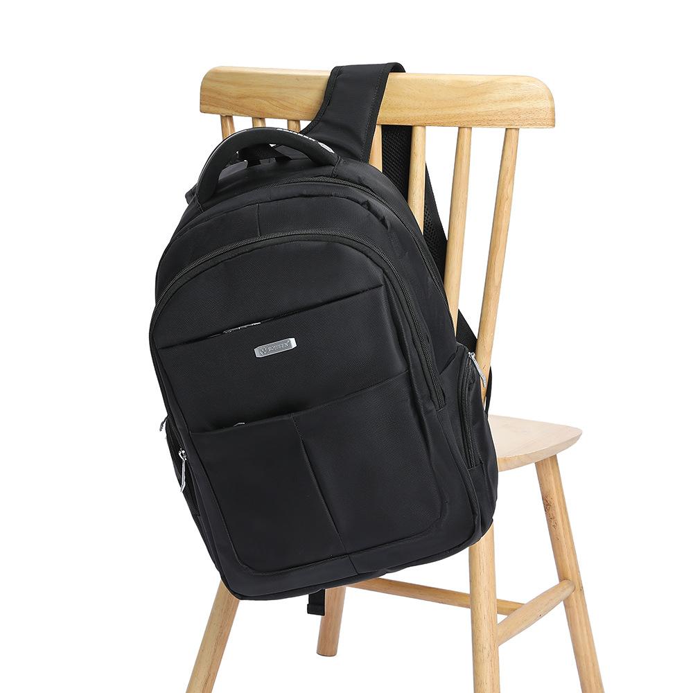 Men's Fashion Double Shoulder Bag Multifunctional Waterproof Laptop Backpack Business Shoulders Bag Black Outdoor Travel Bag