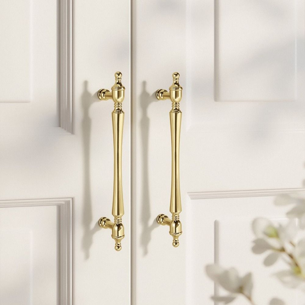 Zinc Alloy French Luxury Handle Golden Finish Vintage Cabinet Pull Kitchen Cabinet