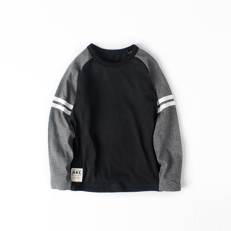 Kids' Pure Cotton Long Sleeve T-shirt - Spring 2025 Korean Style for Boys