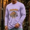 Men's Halloween Long Sleeve Neck Casual Pullover T-Shirt for Party and Holiday