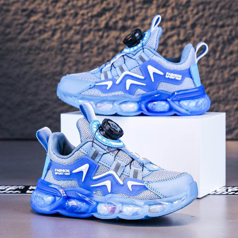 Casual shoes Boys, primary school students, middle school children, older children, sports shoes, rotating buckle Girls fashion casual shoes, breathab