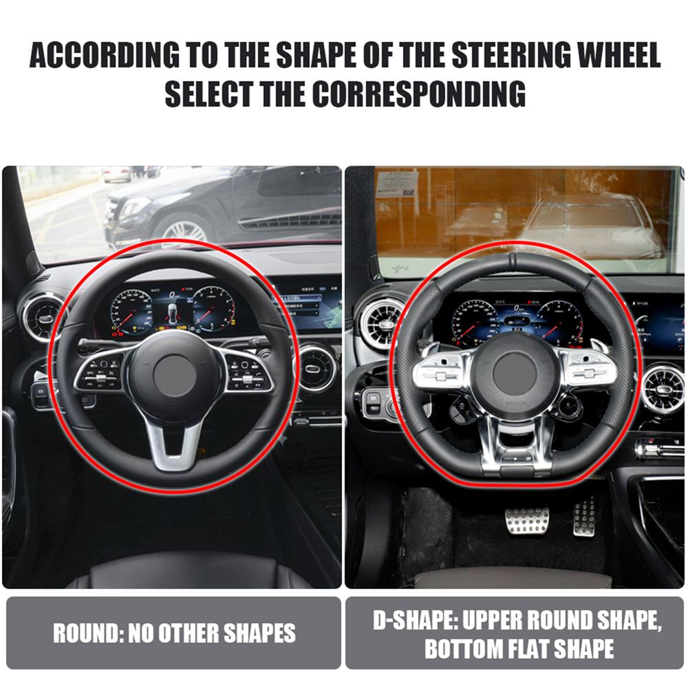 37-38cm Suede Leather Anti-Slip Car Steering Wheel Cover Protection Cover For Alfa Romeo Giulietta 159 147 Sportiva Accessories