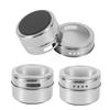 Magnetic Dustproof Transparent Wall-Mounted Stainless Steel Seasoning Jar for Kitchen & Outdoor BBQ