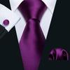 Barry Wang Formal Mens Paisley Silk Tie Set Mens Necktie Pocket Square Cufflinks Wedding