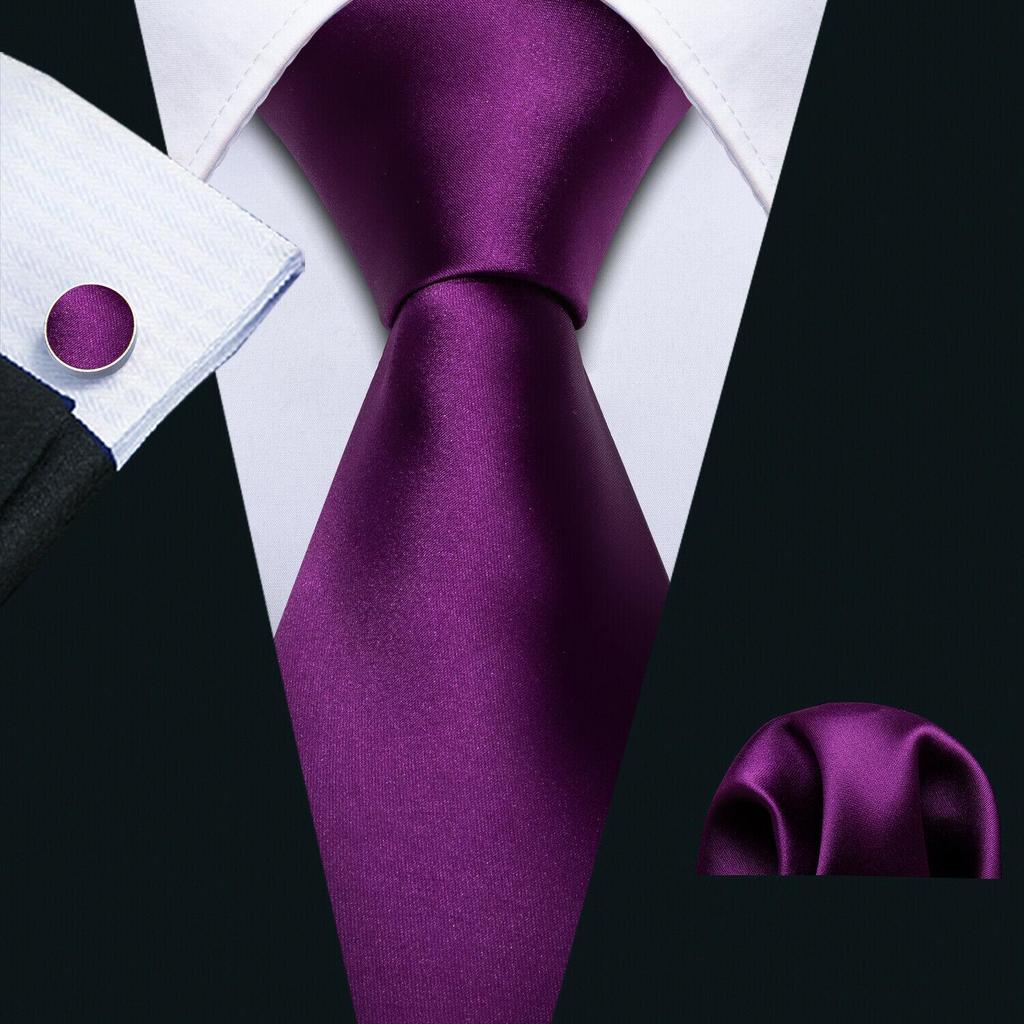 Barry Wang Formal Mens Paisley Silk Tie Set Mens Necktie Pocket Square Cufflinks Wedding