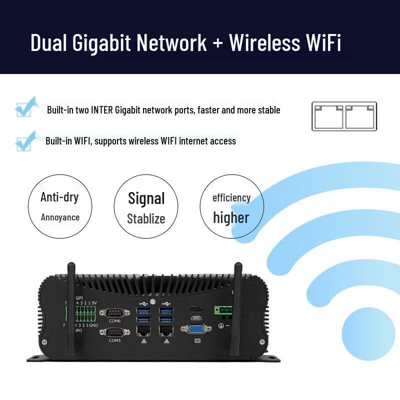 Zhongyan Mini Fanless Embedded Industrial PC