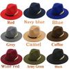 Simple Fashion Formal Occasion Couples Woolen Hats Large Brimmed Jazz Hats Autumn And Winter Fashion British Vintage Top Hats