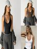 2024 Summer European & American Women's Versatile Solid Knit Sexy Camisole Vest