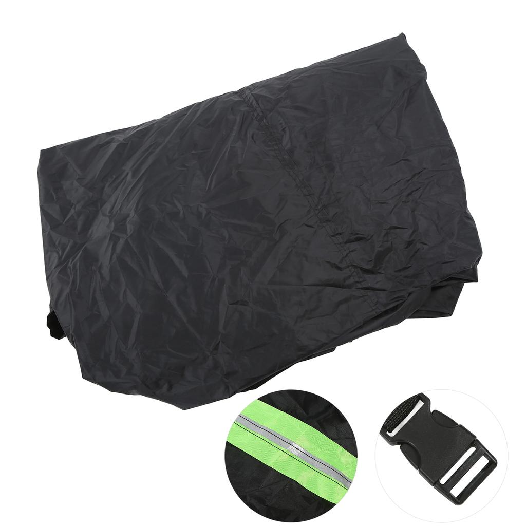 Black Car Cover Waterproof Windproof Dustproof UV Protection Scratch Resistant with Reflective Strips for Trucks Off