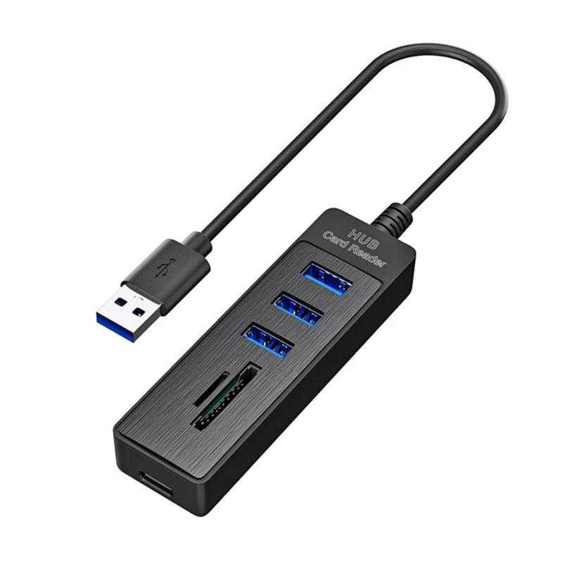 

Multiple Port USB3.0 Hubs Featuring SDTF Card Slots 2 USB2.0 Port Data Transfer Adapters For Computer Tablets