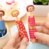 5pcs Cartoon Character Retractable Ballpoint Pens, Quick-Dry Ink, Fine Point, Oval Shape - Fun Office Supplies