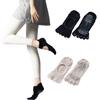 Suerba Pilates and Yoga Air Set of 2 X Women's Five-Toe Socks, Non-Slip, Durable, Conditioning/Sweat Protection, (Black Beige)