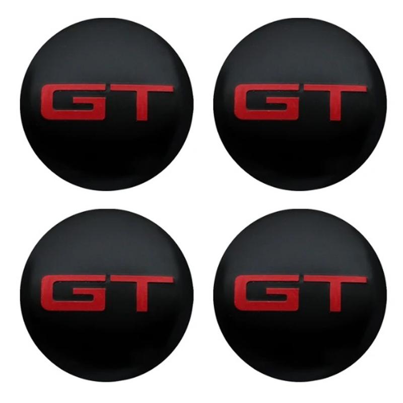 AABJB1 4Pcs 56mm 60mm Car Wheel Center Hub Caps Emblem Badge Covers Sticker For Kia GT Rio Sportage Picanto K5 Optima Ford Accessories