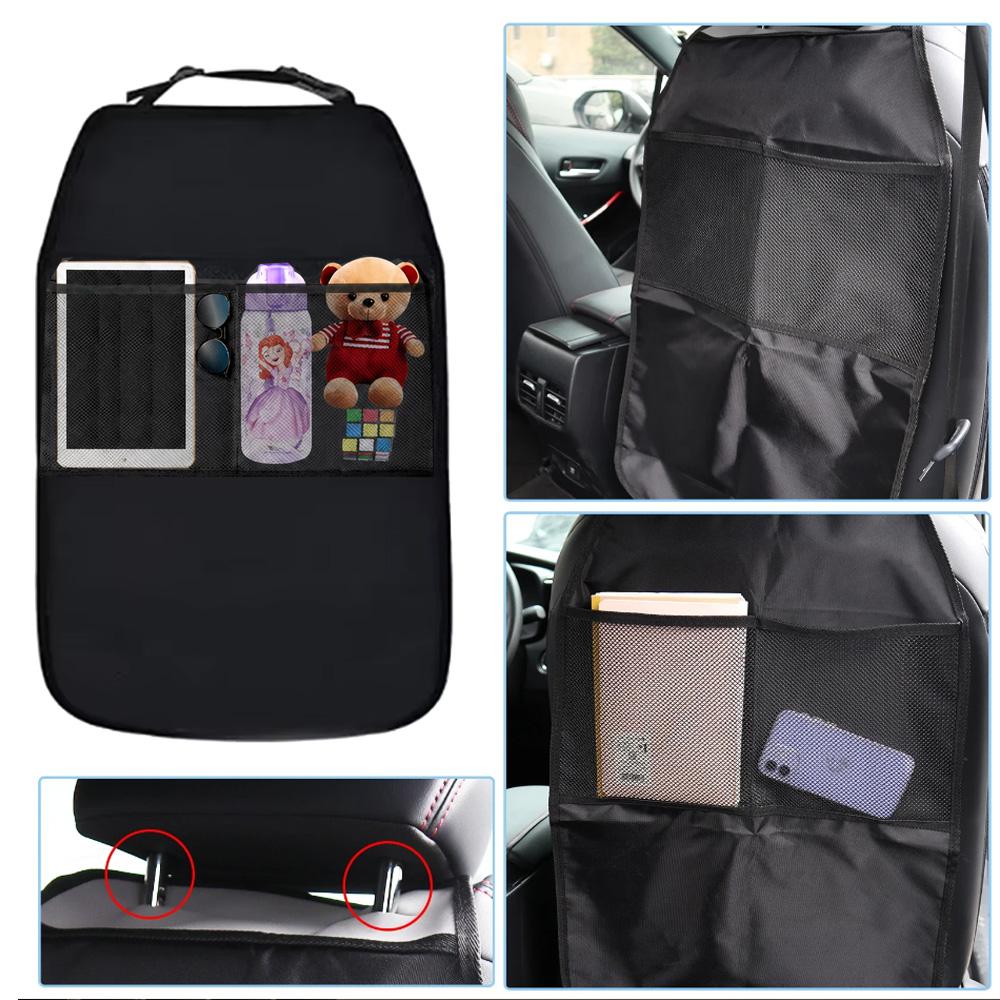 With 2 Pockets Car Seat Back Protector Cover for Children Kids Baby Anti Mud Dirt Auto Seat Cover Anti Kick Mat Pad Seat Cover Car Accessories