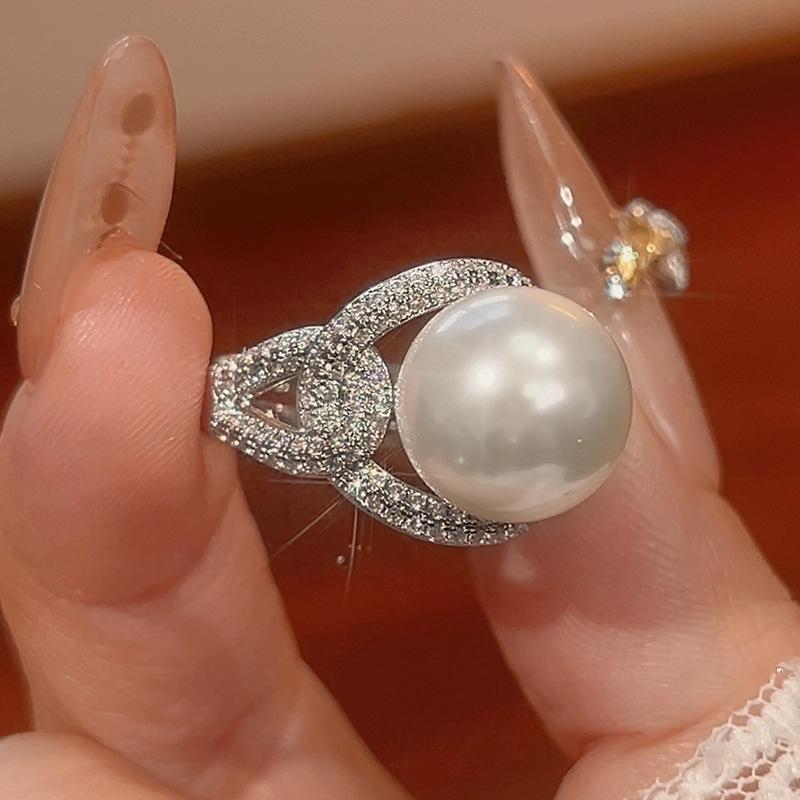 Ювелирное изделие Жемчужное кольцо Жемчуг Аобай Жемчуг Наньян Серый жемчуг Женское Открывающееся