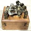 Brass Nautical Sextant Kelvin Hughes London Replica with Wooden Box