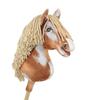 Hobby Horse Duży Premium Konik na kiju - Srokaty Tobiano z Beżową Grzywą A3