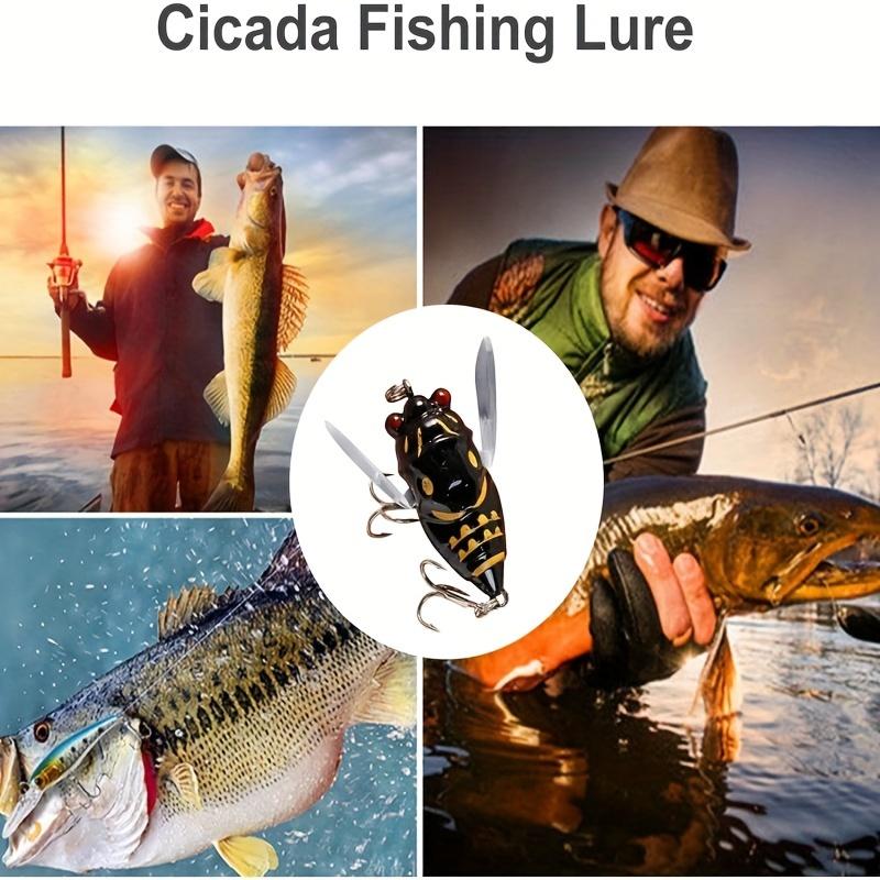 1PC Cicada Fishing Bait 2025 New 3d Holographic Eye Fishing Hard Bait Cicada Fishing Bait Biomimetic Cicada Shaped Fishing Bait