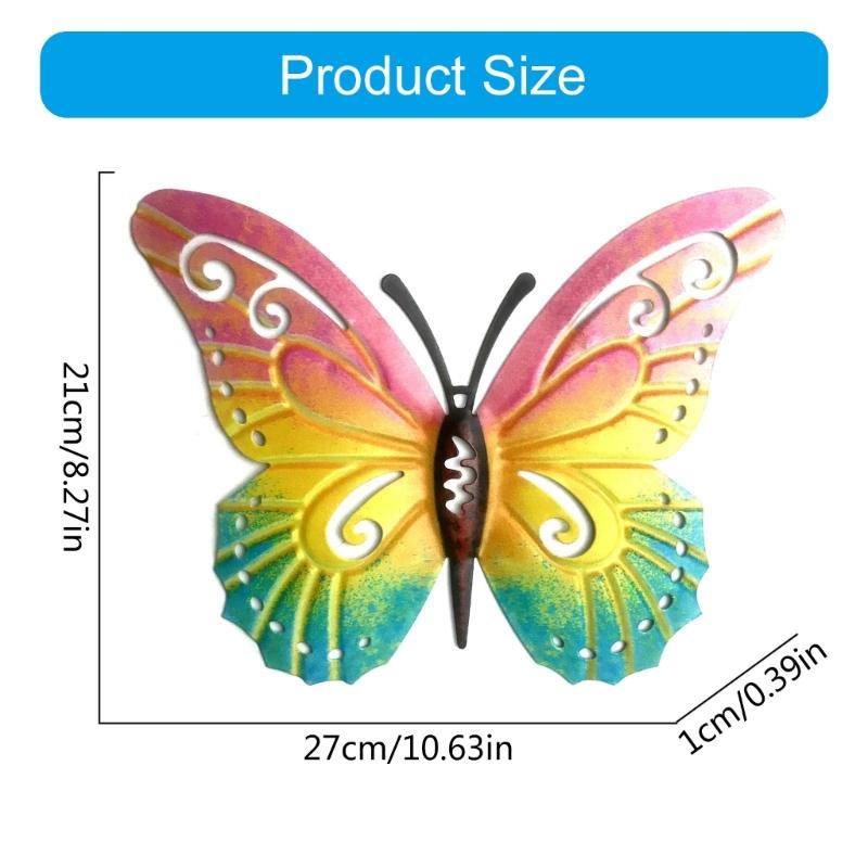 Unique Butterfly Wall Art Sculpture Butterfly Wall Ornamentation Butterfly Status for Bedroom Cabinet Porch Lawn Fence