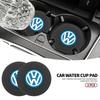For Volkswagen 1/2pcs Car Water Cup Waterproof Non-slip Silicone Coasters For Volkswagen VW Golf Caddy Scirocco Beetle Touran Rl