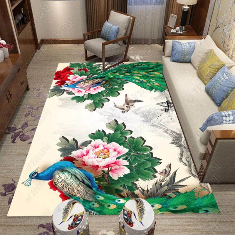 New Chinese Living Room Carpet Home Luxury Bedroom Bedside Large Area Mat Office Commercial Carpets Washable Entrance Doormat