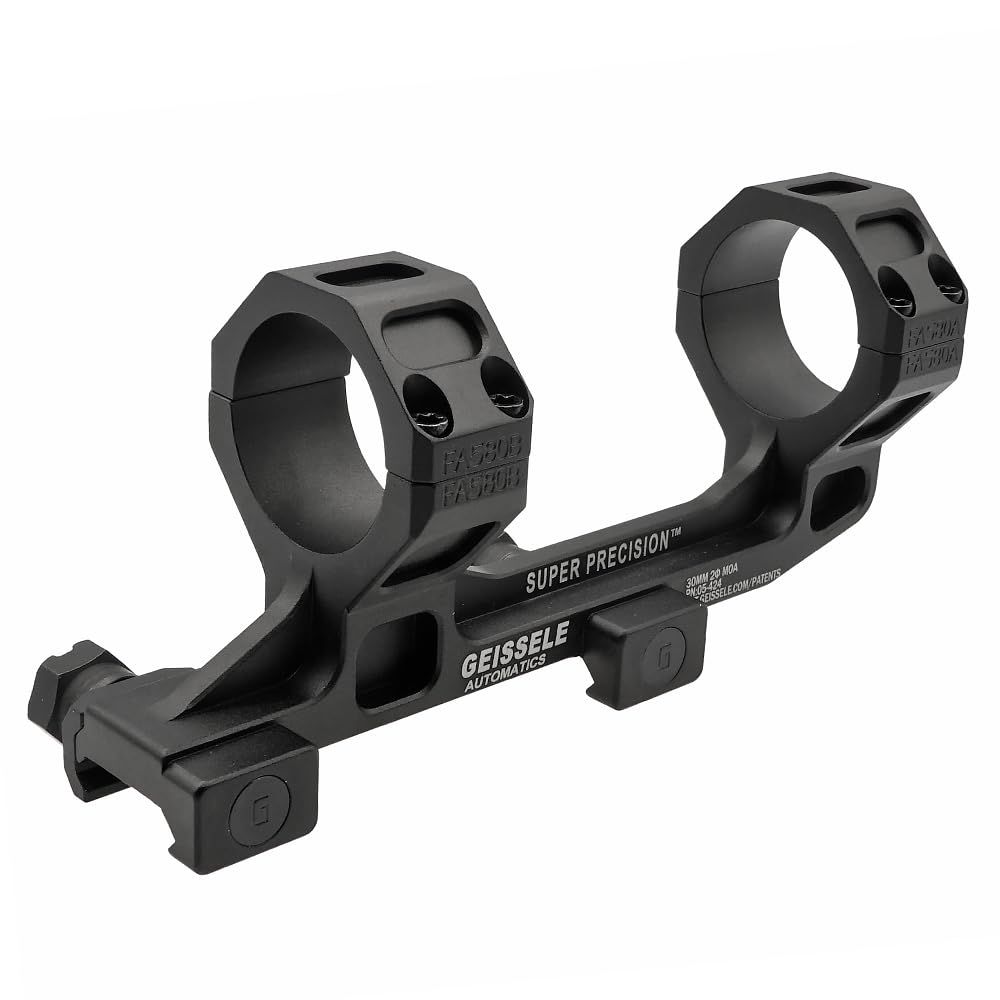 Ryohinbuhin Evolution Gear 30mm Diameter Scope Mount Geissley AR15 Super Precision 1.54 Inch Replica 20mm Rail Hard Anodized BK Black