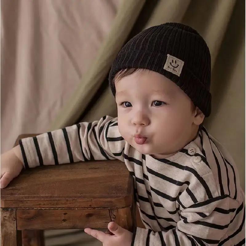 

Baby Hat Children s Newborn Knitted Hat Solid Color Children s Beanies Boys and Girls Hat Winter Preschool Home Hat 6M-3T чёрный