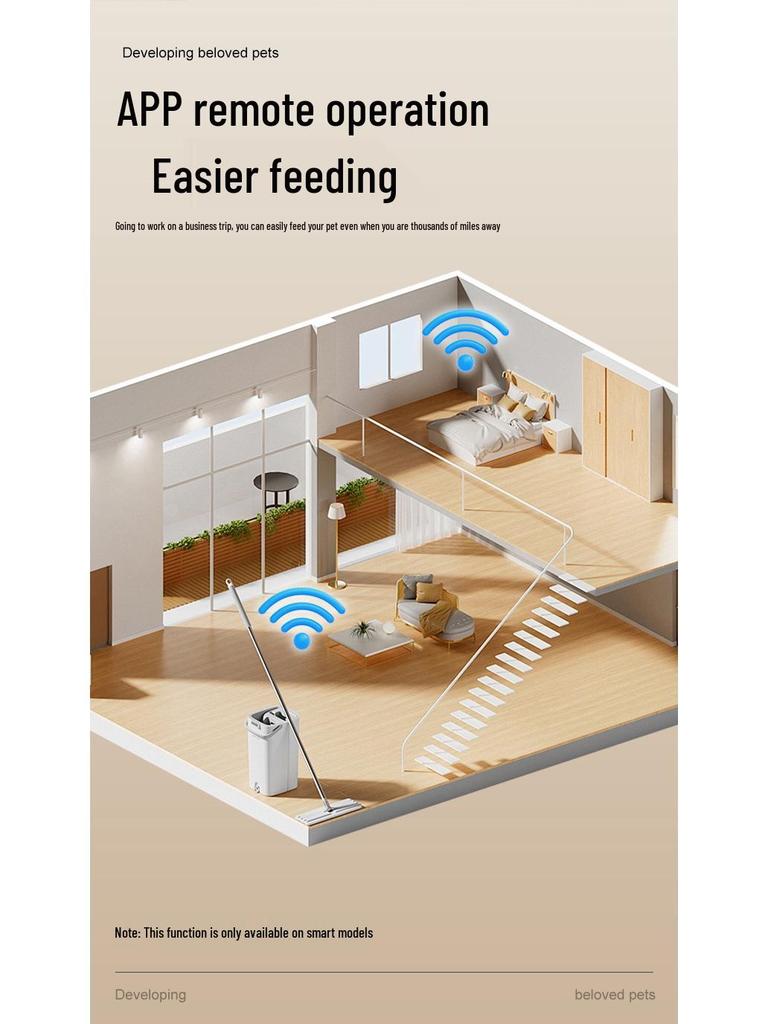 2026 Smart Pet Feeder: Automatic Food Dispenser for Cats & Dogs with Mobile Remote Control for Timed Feeding.