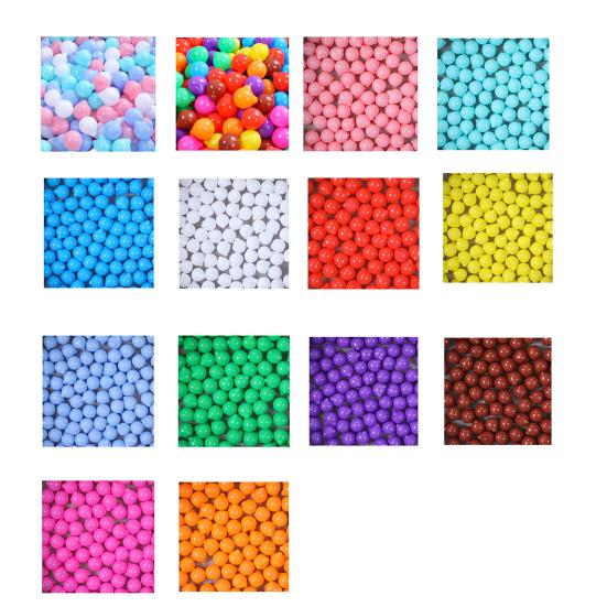 100Pcs Baby Ball Pits Flexible Colorful Bear Head Ocean Ball Practice Grip Emotional Comfort BPA Free Plastic Pool Ball Toys Kids Play Tent