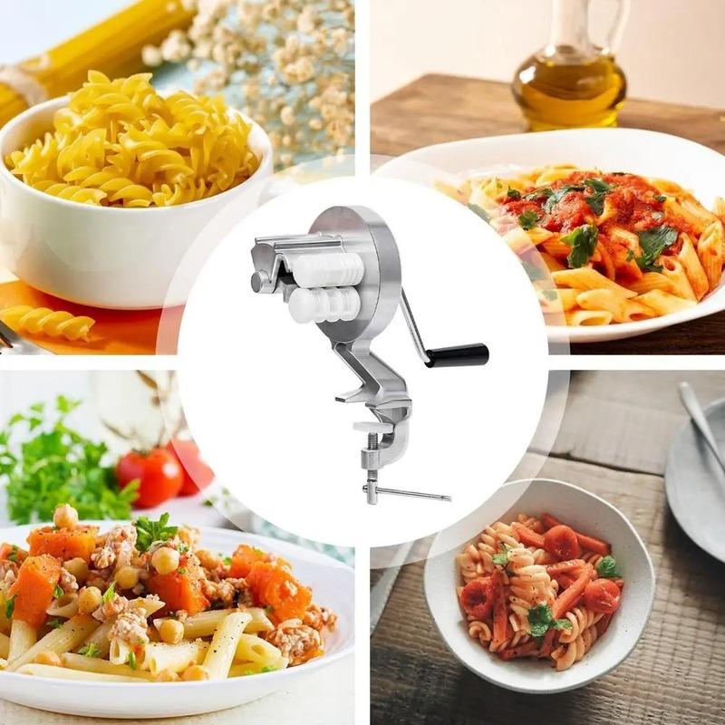 Italian Pasta Roller Pasta Maker Cavatelli Machine Hand Crank Non-Stick Coating Wooden Rollers Gnocchi Maker Pasta Attachment