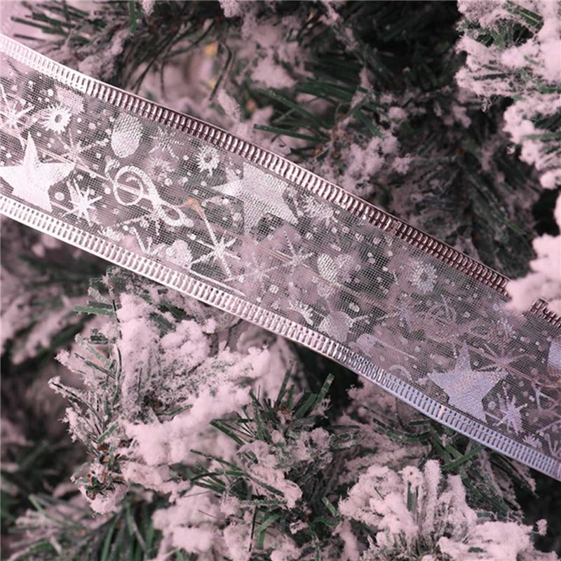 ABMH-5M 50Leds Christmas Tree Ribbon Light Decoration String Lights DIY Lace Bows String Light Home Decors New Year Light