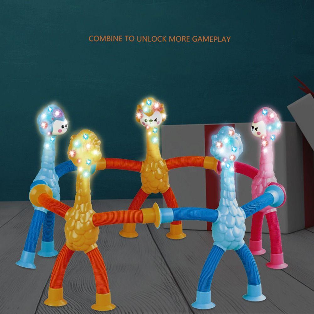 

Светящаяся телескопическая поп-трубка Игрушка Декомпрессия Животные Присоски Игрушки Пружинная трубка Игрушка Детский Подарок