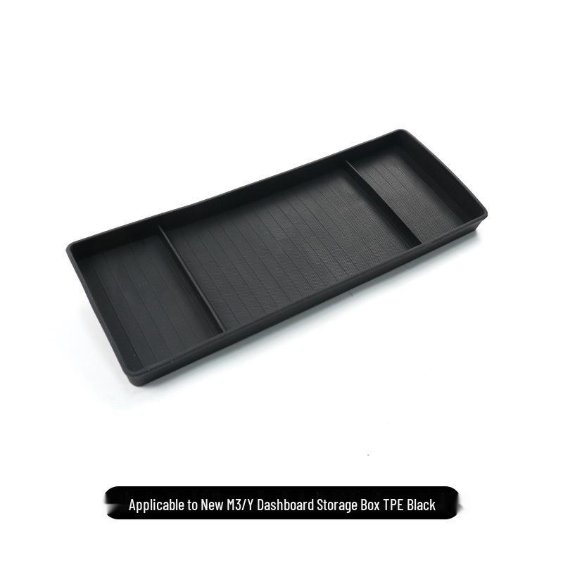 Armaturenbrett-Aufbewahrungsbox für überarbeitetes Model 3, komplett aus TPE, Halterung für ETC Autozubehör