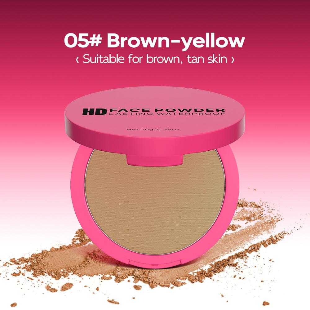 Natural Matte Pressed Powder Oil Control Brighten Whitening Face Base Foundation Compact Concealer Makeup Cosmetics